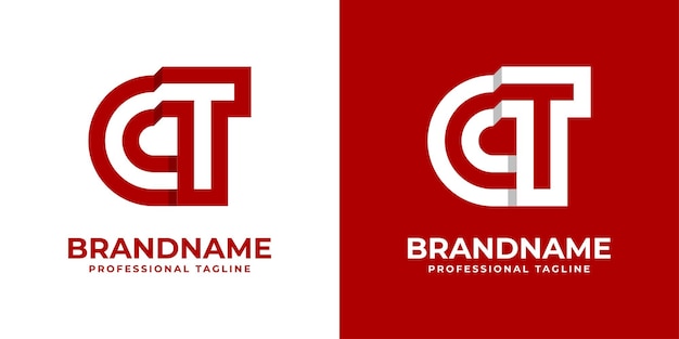 Vector modern letter ct logo suitable for any business or identity with ct tc initials