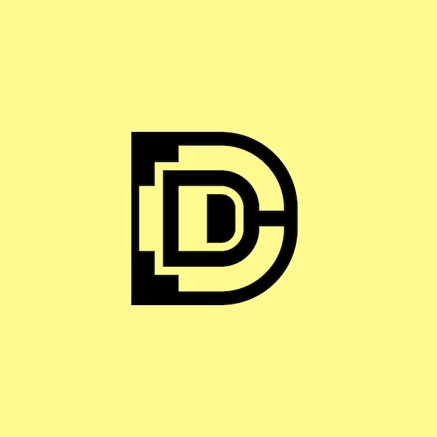 Modern letter d and c logo dc or cd logo