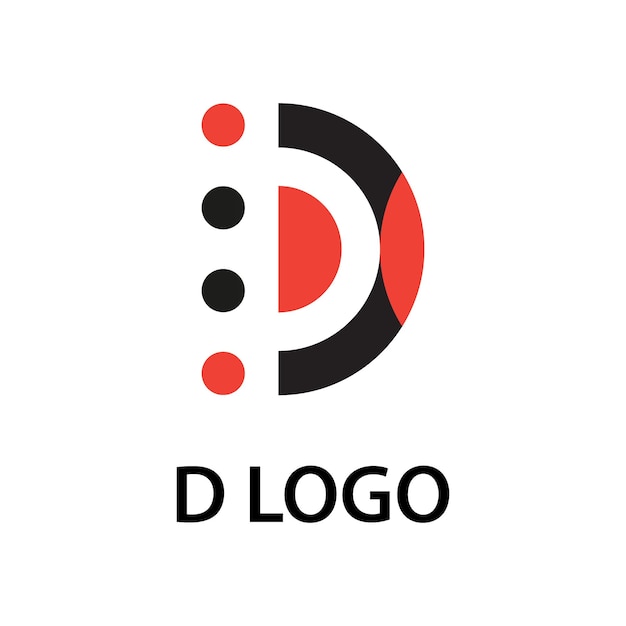 Vector modern letter d logo