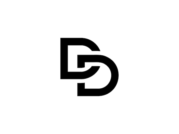 Modern letter dd monogram logo design