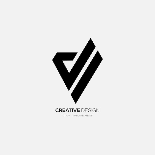 Modern letter dlv creatief logo