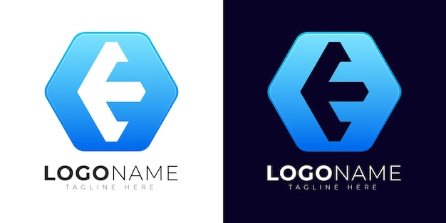 Modern Letter e logo template