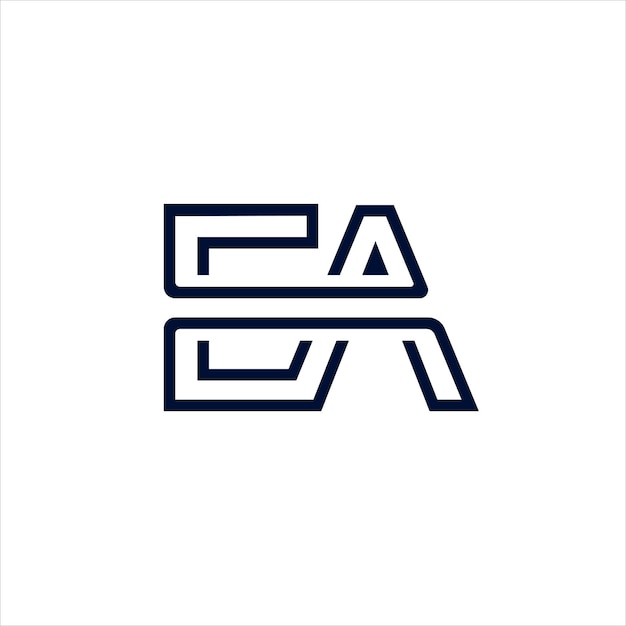 현대 편지 EA 로고 일러스트 디자인