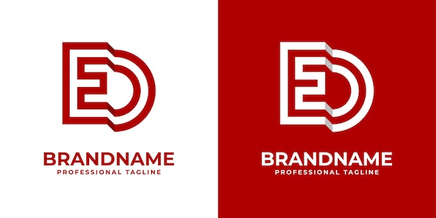 Vettore logo modern letter ed adatto a qualsiasi azienda o identità con iniziali ed de