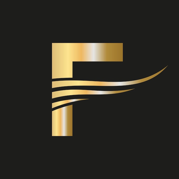 Modern Letter F F Logo Monogram Logotype Vector Template Combined with Luxury Fashion Identity