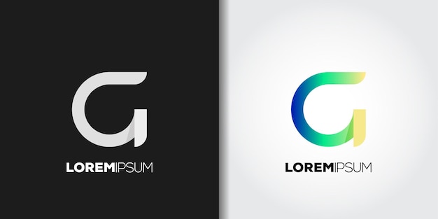 Modern letter g logo set