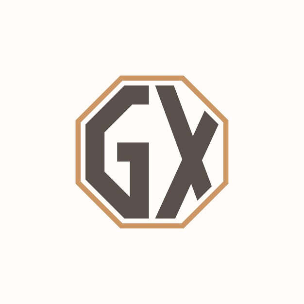 モダン・レター・GX・ロゴ - 企業・ビジネス・ブランド・アイデンティティ・クリエイティブ・GXロゴデザイン