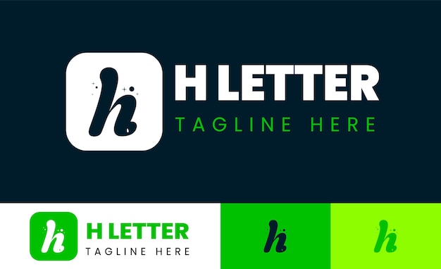 Vector modern letter h home logo template