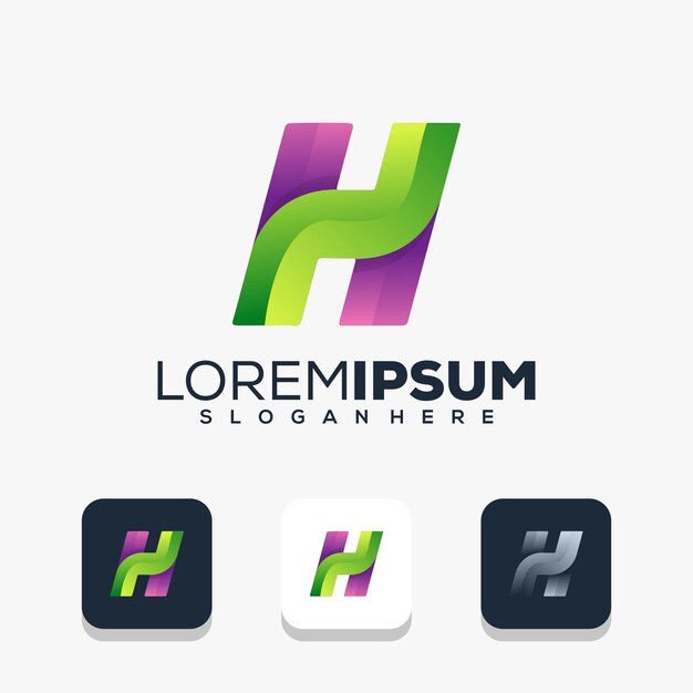 Modern letter h-logo-ontwerp