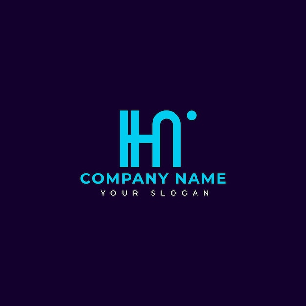 Modern Letter hn logo vector design template