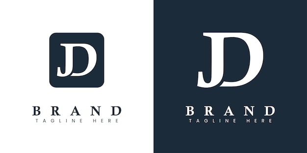 Modern Letter JD-logo geschikt voor elk bedrijf of identiteit met JD- of DJ-initialen