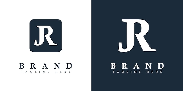 Modern Letter JR Logo suitable for any business or identity with JR or RJ initials