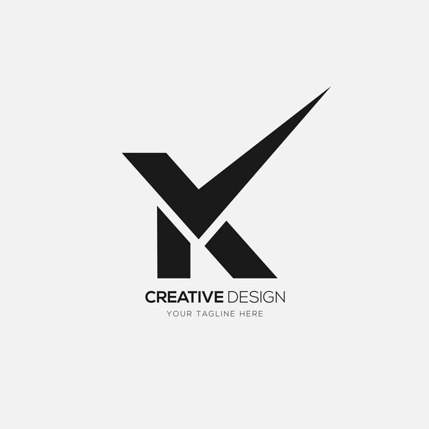 Modern letter K creatief monogram logo