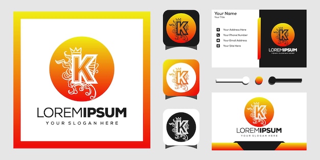 modern letter k design template