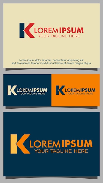 Modern letter K logo design template