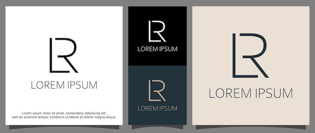 Vector modern letter l en r logo-ontwerp