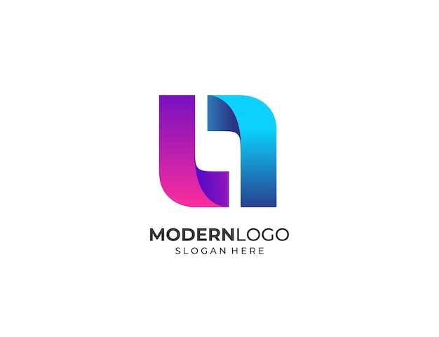 Modello moderno di progettazione del logo della lettera l