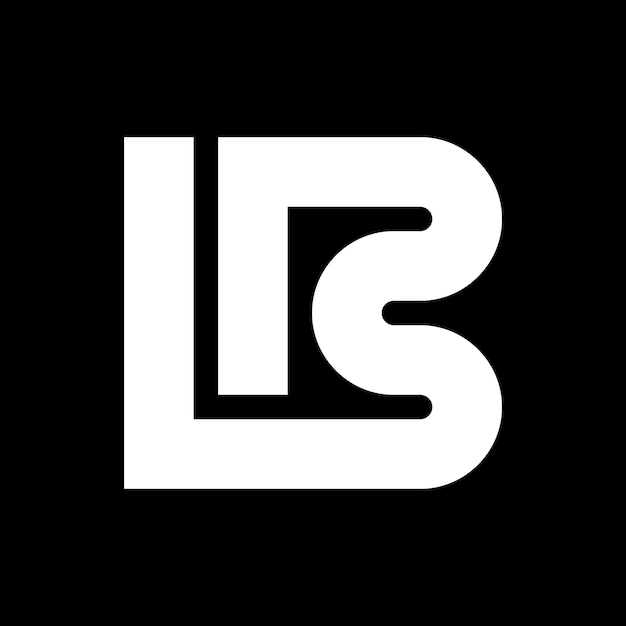 Modern Letter LB logo ontwerp