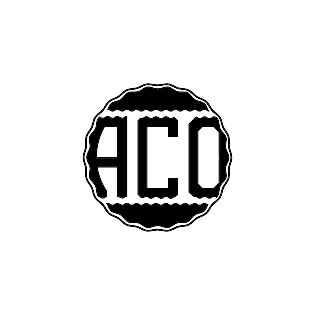 モダンレターロゴ「ACO」