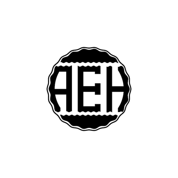 Vettore lettera moderna logo 'aeh'