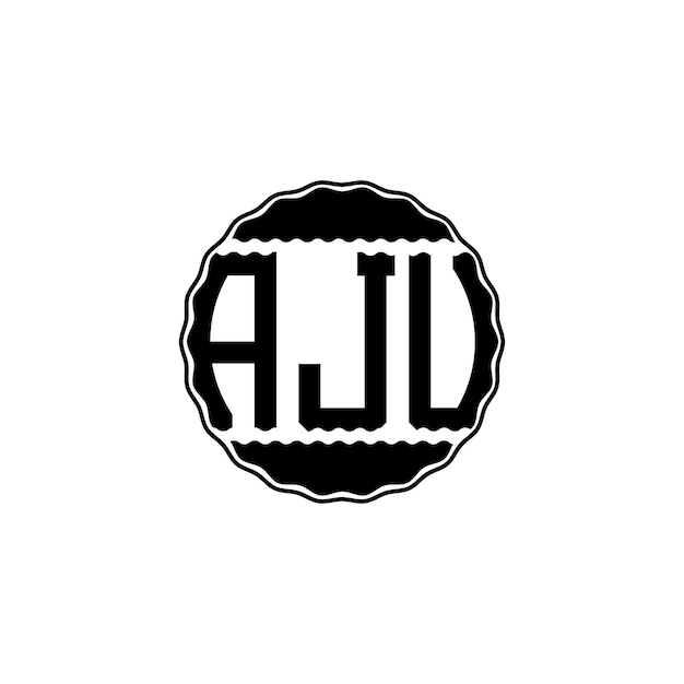 Vettore lettera moderna logo 'aju'