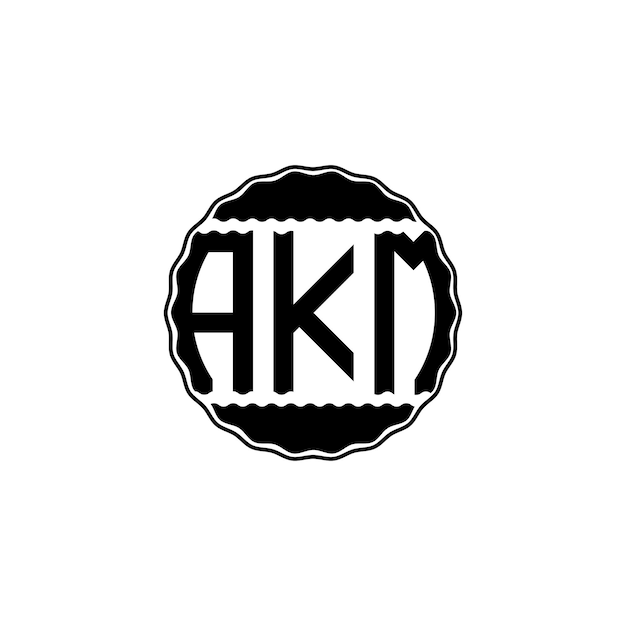 Vector modern letter logo 'akm'