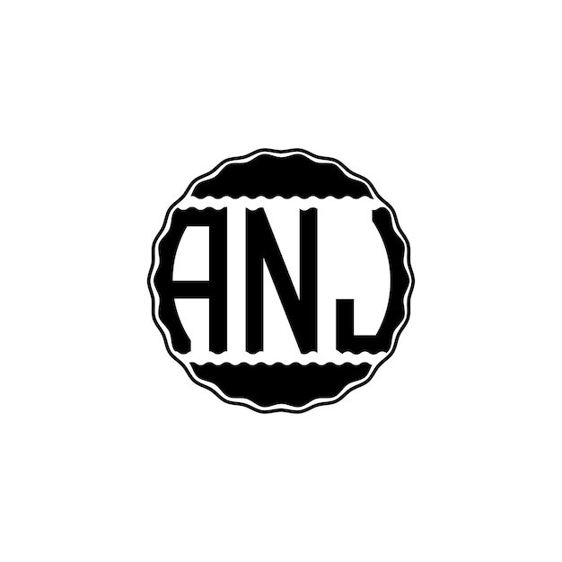 Vector modern letter logo 'anj'