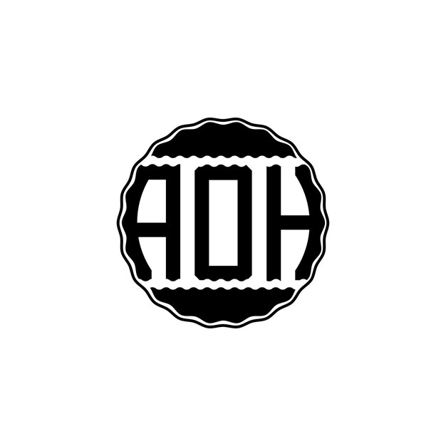 Vector modern letter logo 'aoh'