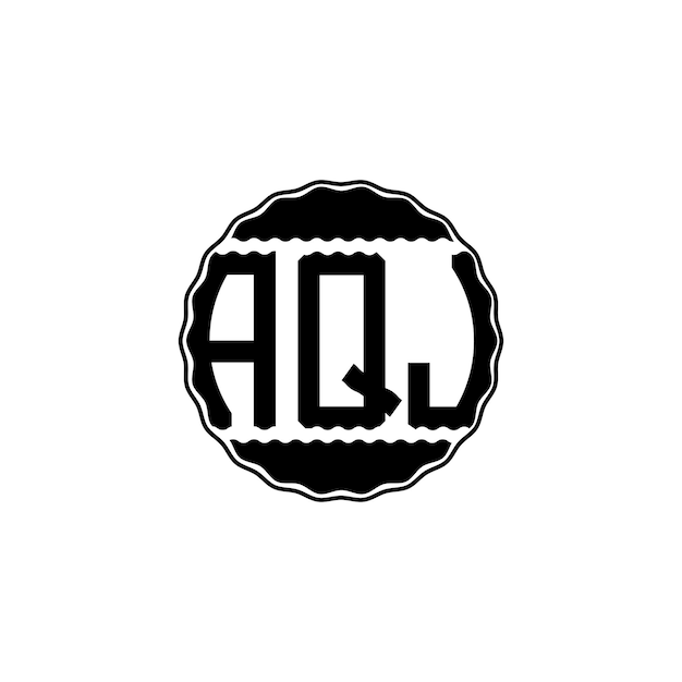 Vector modern letter logo 'aqj'