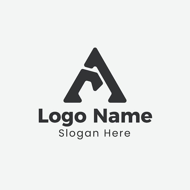 Vector modern a letter logo black color a logo vector logo letter a design template