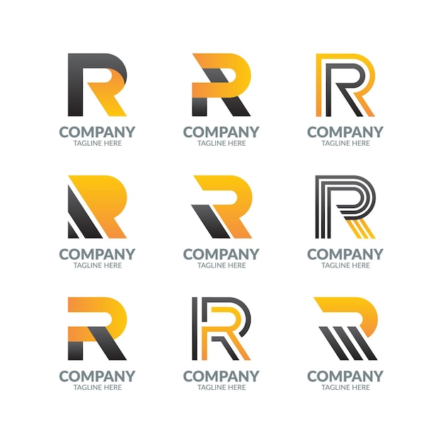 Modern letter logo design collection