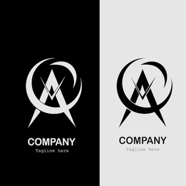 Vector modern letter a logo design