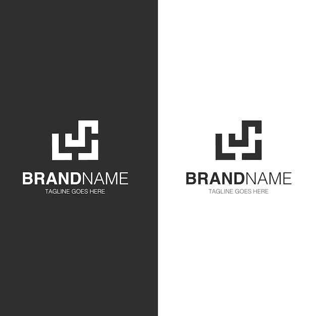 Modern letter logo and symbol mark logo letter S U L J logo template or monogram logo