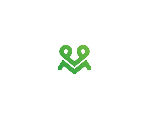ベクトル モダンな文字 m ロゴ デザイン テンプレート
