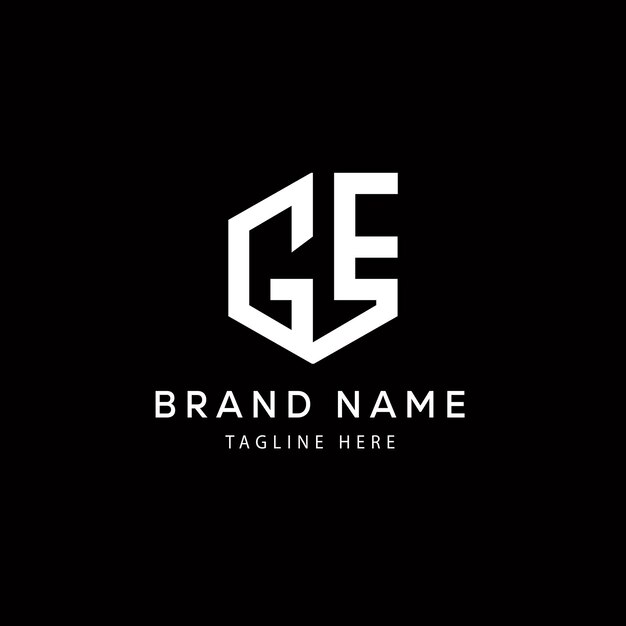 Modern letter mark g e logo design