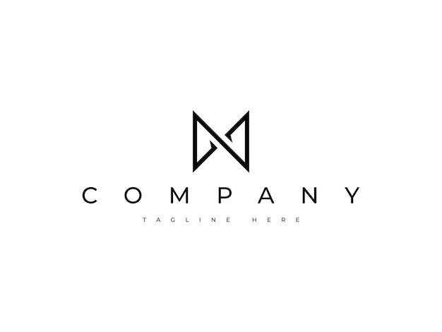 현대적인 글자 N 무한 로고 디자인