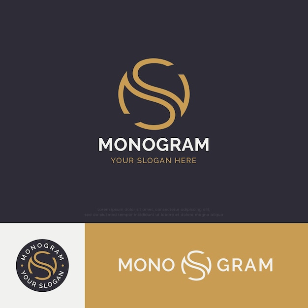 Modern letter ns-monogram met badge-logo-ontwerp