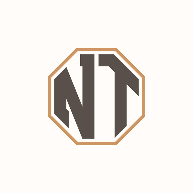 Modern Letter NT Logo for Corporate Business Brand Identity Creative NT Logo Design