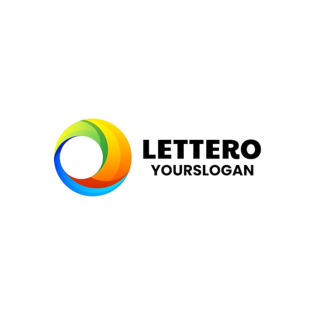 Design moderno del logo colorato della lettera o