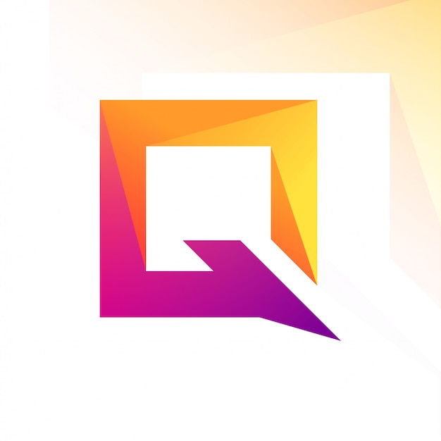 Modern letter q-logo