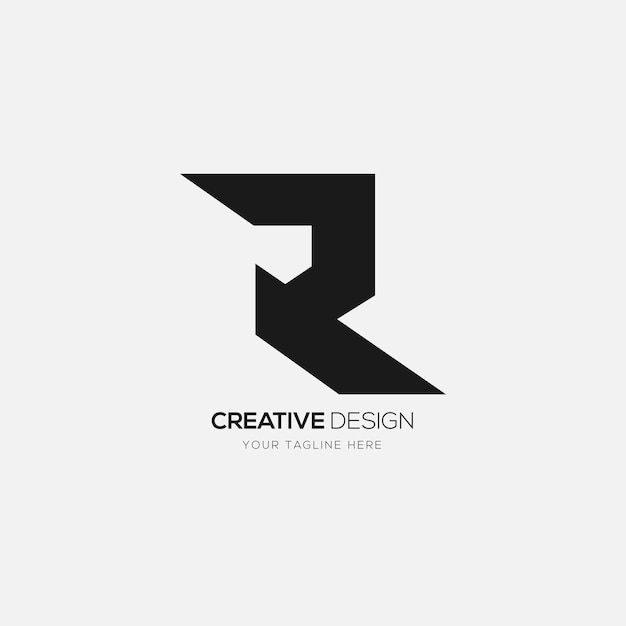 Modern letter R elegant monogram logo