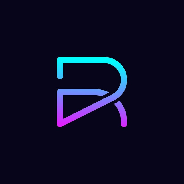 Vector modern letter r logo design