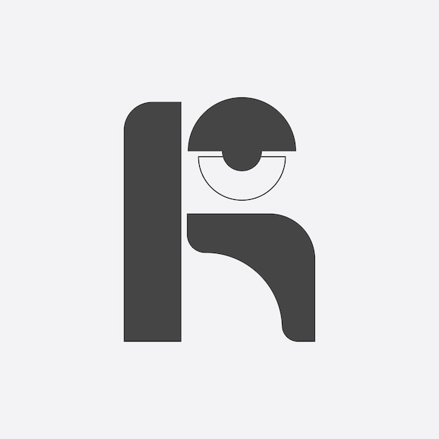 Vector modern letter r logo design