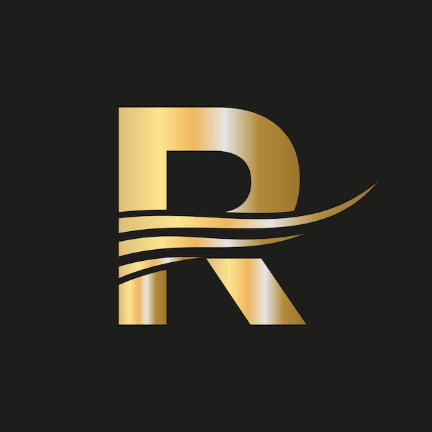 Modern Letter R R Logo Monogram Logotype Vector Template Combined with Luxury Fashion Identity