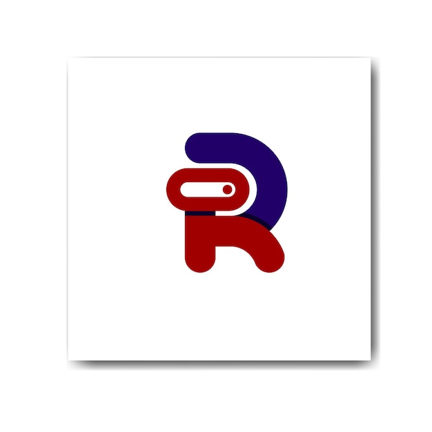 Modello moderno del logo vettoriale della lettera r modello di disegno vettoriale del logo del portafoglio e