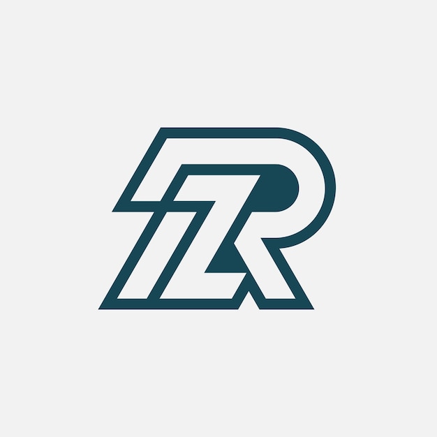 Vector modern letter rz of zr monogramlogo