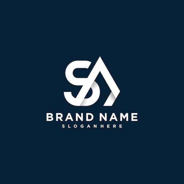 Modern letter s combination with creative concept logo design premuim vector