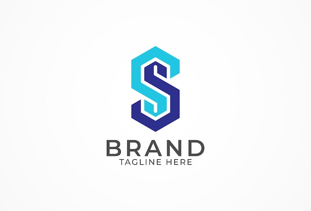 現代のS文字またはSS六角のロゴ