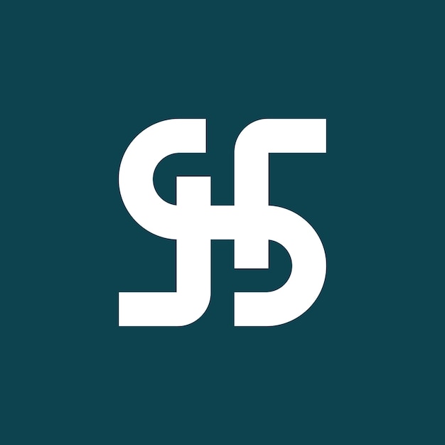 modern letter SH or HS logo