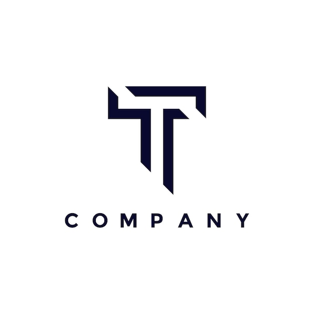 Современный дизайн логотипа буква t